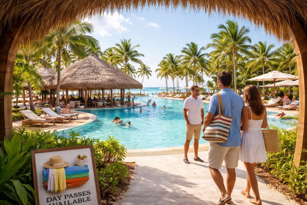 cómo acceder a piscinas de hoteles en Punta Cana sin hospedarte